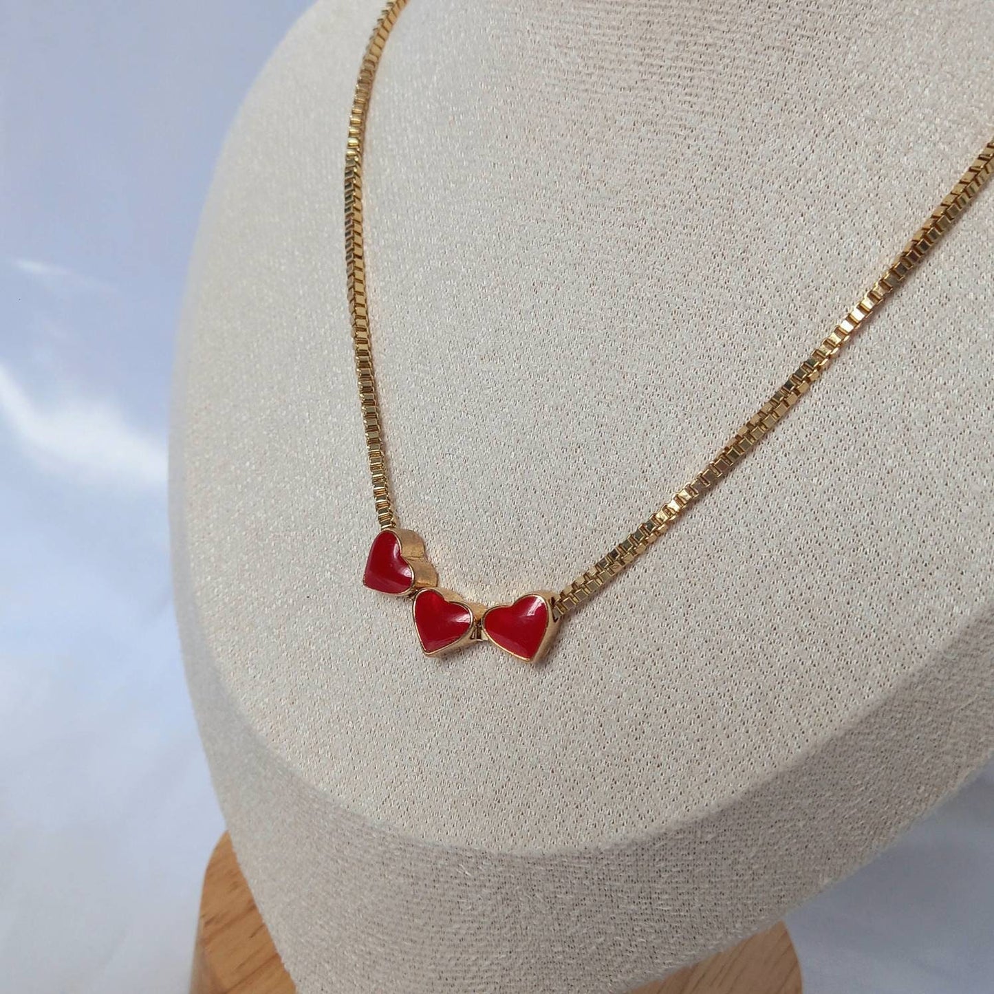 Fine Gold Heart Necklace-Small Heart Necklace,Small Gold Necklace,Beaded Necklace,Gifts For Her,Necklaces In The UK,Gold Jewellery In The UK