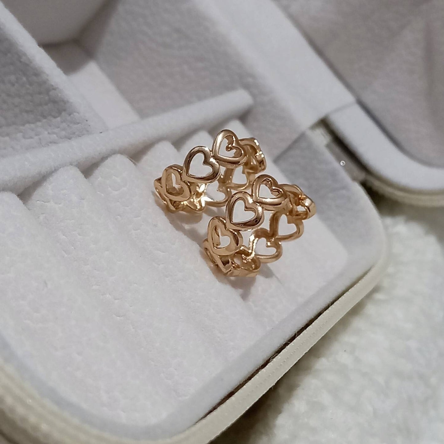 Gold Heart Hoop Earrings - Heart Earrings In The UK,Small Gold Hoops,Gold Jewellery In The UK,Gold Earrings In The UK,Retro Hoops,Hearts